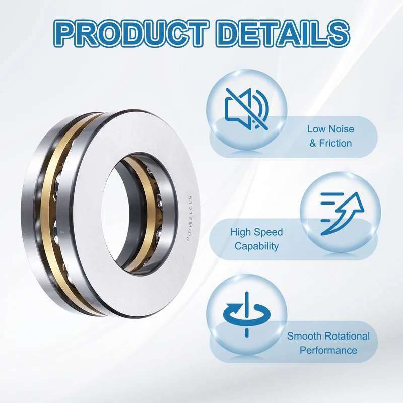 51317M Thrust Ball Bearing, Flat Axial Ball Bearings 85 x 150 x 49mm ABEC3