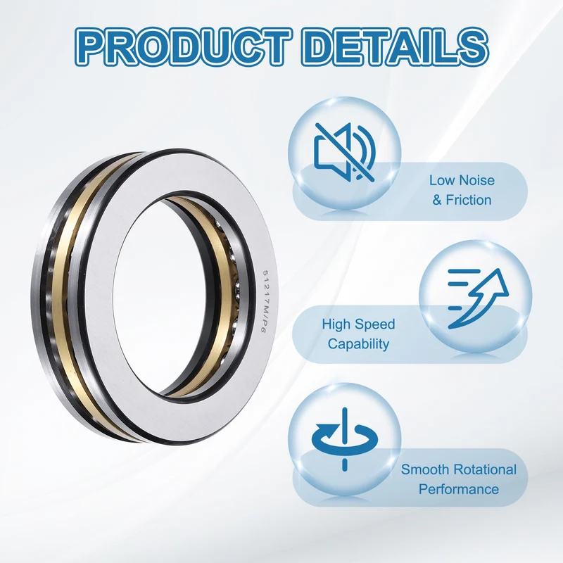 51217M Thrust Ball Bearing, Flat Axial Ball Bearings 85 x 124 x 32.5mm ABEC3