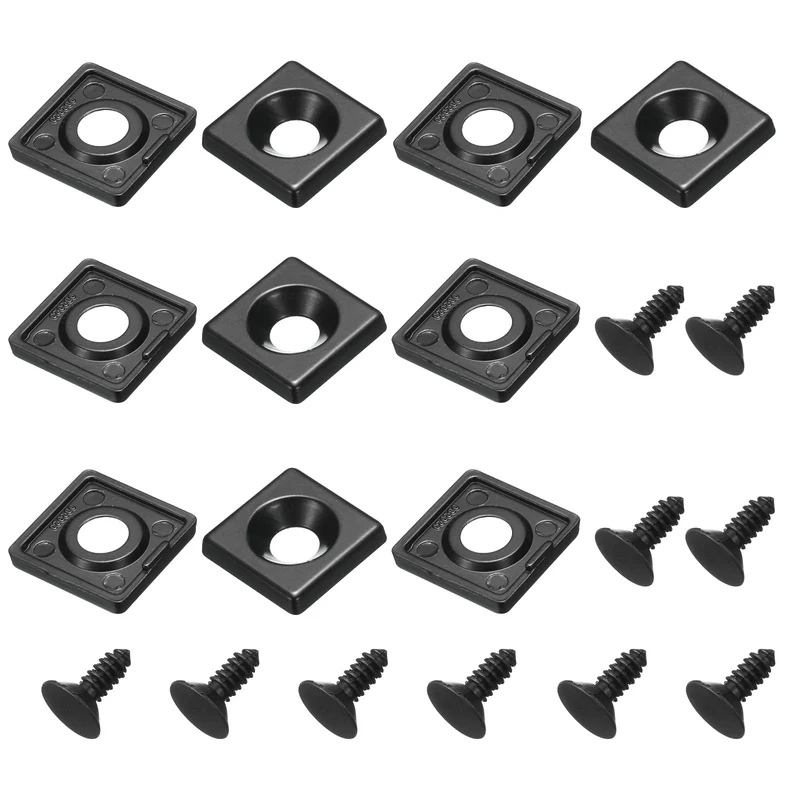 10Pcs 2020 EU Standard T-Slot 7mm Hole Dia Aluminum Extrusion End Cap 20x20mm Black for Fish Tank Rack, Storage Rack with Push-in Fastener