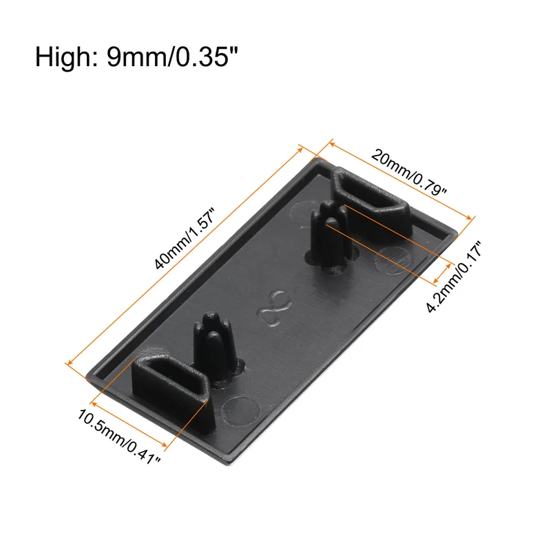 20Pcs 2040 slot 4.2mm Hole Dia EU Standard Aluminum Profile End Cap 20x40mm