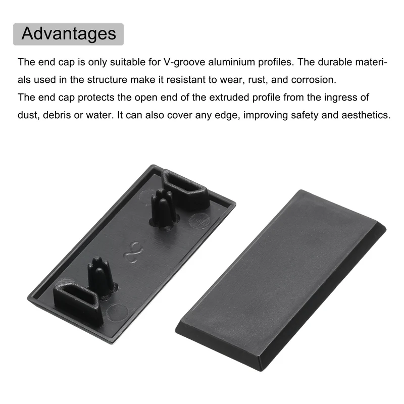 20Pcs 2040 slot 4.2mm Hole Dia EU Standard Aluminum Profile End Cap 20x40mm