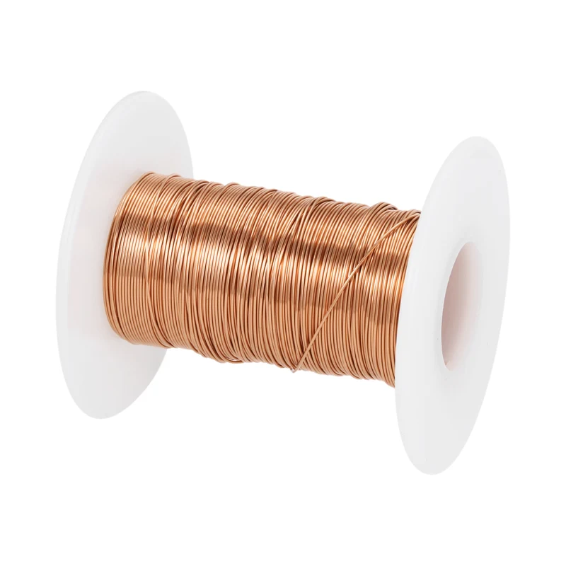 0.45mm Magnet Wire 115ft Enameled Magnet Winding Copper Wire 50g,Brown