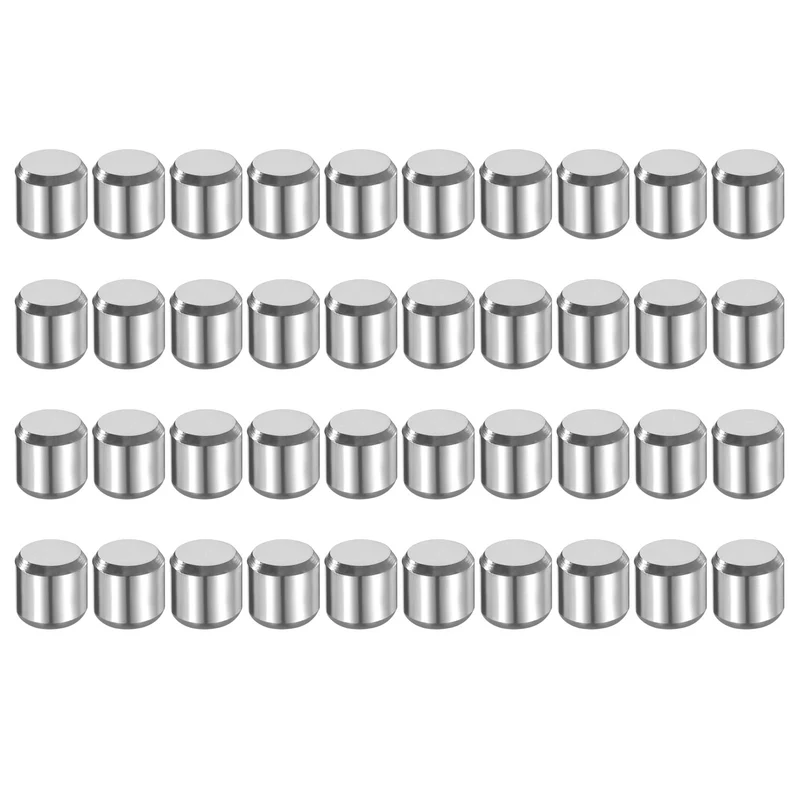 40 Pcs 6 mm x 6 mm Dowel Pins 316L Stainless Steel Shelf Support Peg Pin