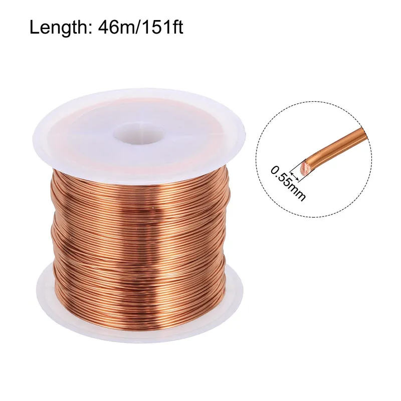 0.55mm Magnet Wire 151ft Enameled Copper Wire Enameled Magnet Winding Wire 100g