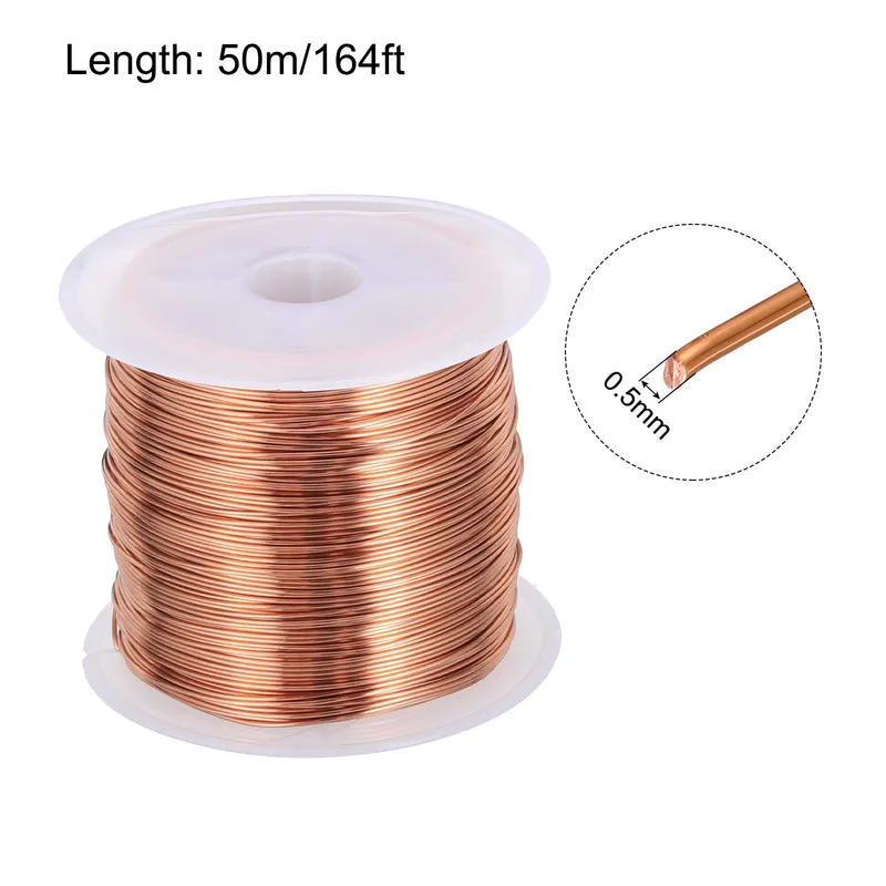 0.5mm Magnet Wire 164ft Enameled Copper Wire Enameled Magnet Winding Wire 100g