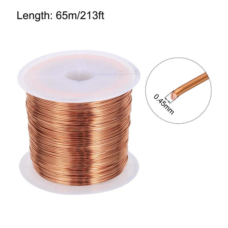0.45mm Magnet Wire 213ft Enameled Copper Wire Enameled Magnet Winding Wire 100g