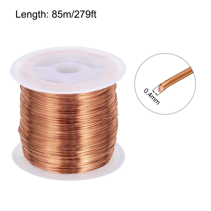 0.4mm Magnet Wire 279ft Enameled Copper Wire Enameled Magnet Winding Wire 100g