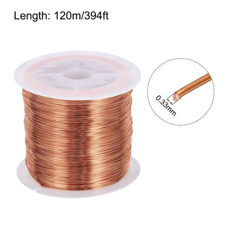0.33mm Magnet Wire 394ft Enameled Copper Wire Enameled Magnet Winding Wire 100g