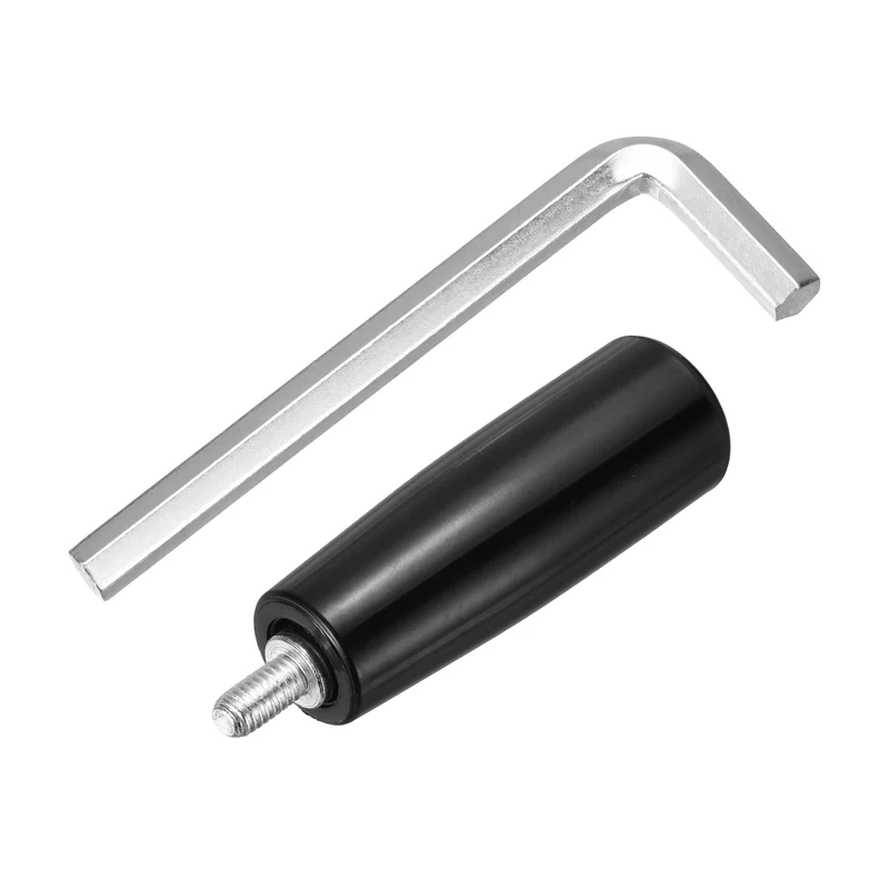 1Set M6 x P1 Revolving Crank Handle 77mm Male Threaded Machine Handwheel