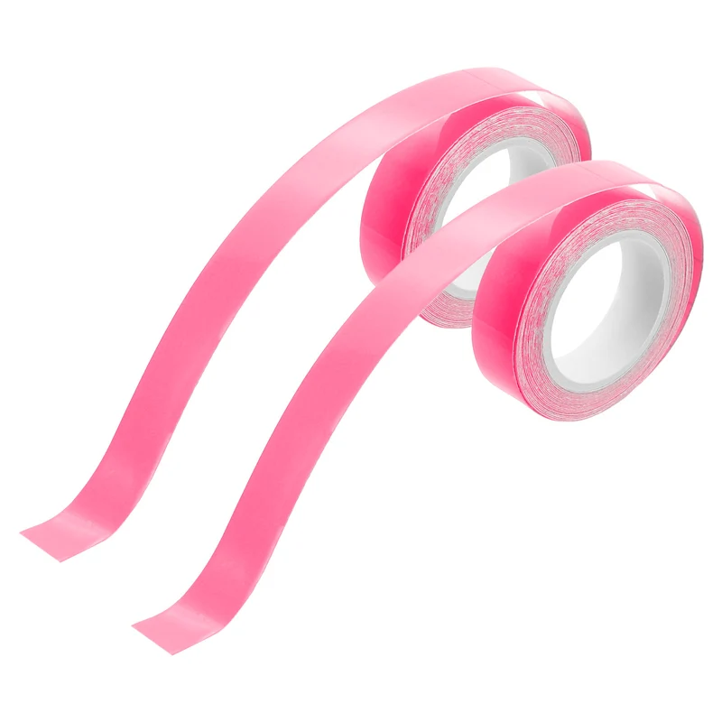 2 Rolls Glow in the Dark Tape 10ft x 0.5" Bright Sticker Tape Pink
