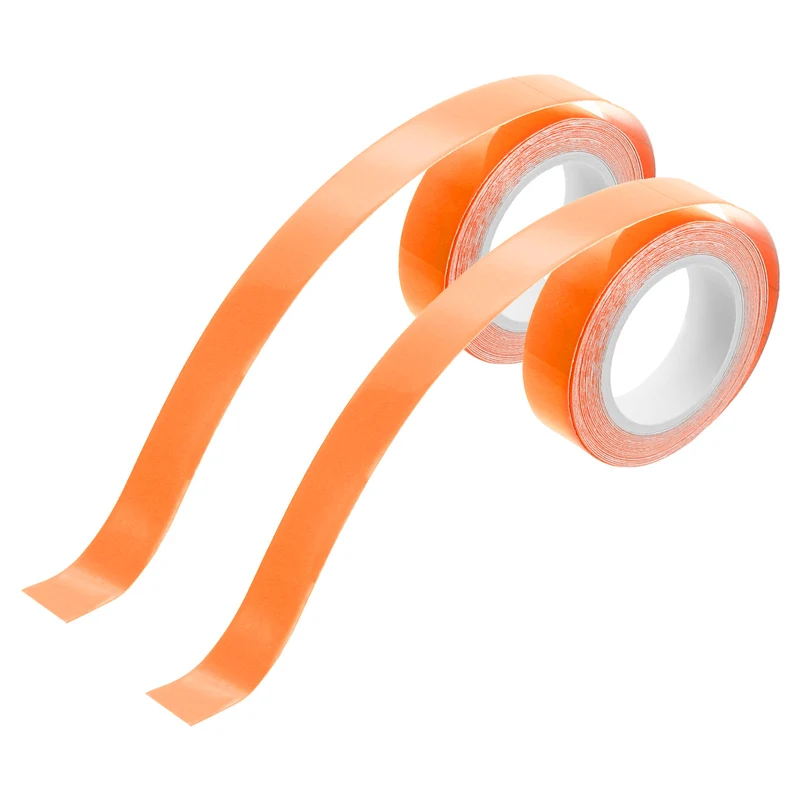 2 Rolls Glow in the Dark Tape 10ft x 0.5" Bright Sticker Tape Orange