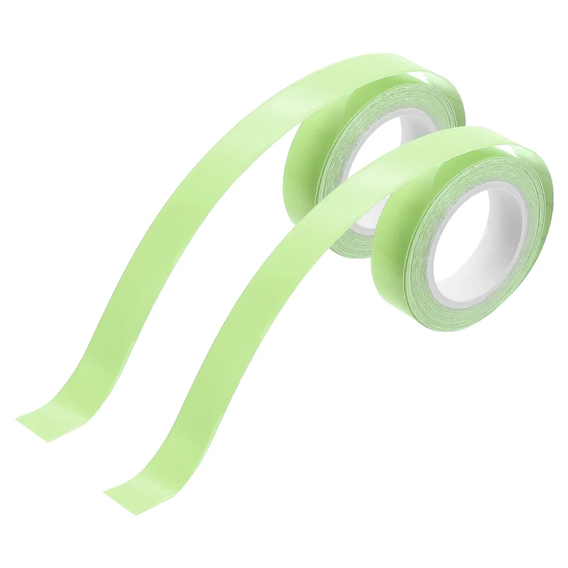 2 Rolls Glow in the Dark Tape 10ft x 0.5" Bright Sticker Tape, Green