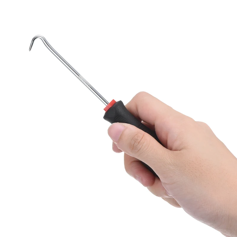 O-Ring 90 Degree Hook 150mm, Oil Seal Gasket Precision Screwdriver Puller Remover Removal Tool, Red