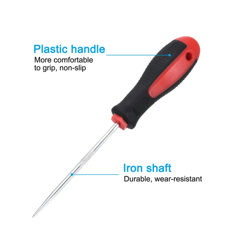 O-Ring Straight Pick 150mm, Oil Seal Gasket Precision Screwdriver Puller Remover Removal Tool, Red