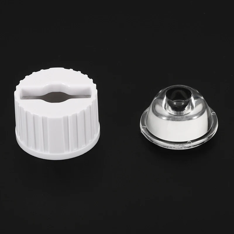 20mm LED Lens 120 Degree with Plastic Holder, 20 Set Acrylic Optical Lenses for 1W 3W High Power LED Light, White/Transparent