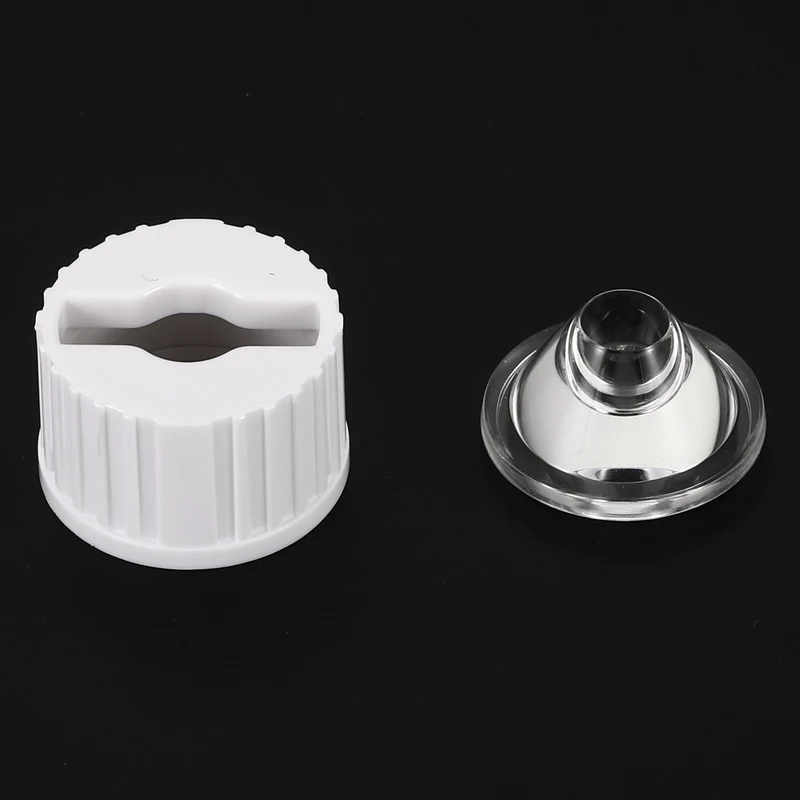 20mm LED Lens 30 Degree with Plastic Holder, 20 Set Acrylic Optical Lenses for 1W 3W High Power LED Light, White/Transparent