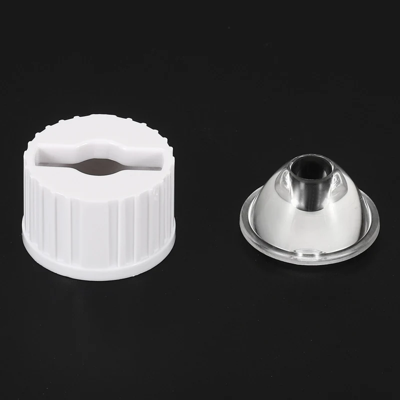 20mm LED Lens 10 Degree with Plastic Holder, 20 Set Acrylic Optical Lenses for 1W 3W High Power LED Light, White/Transparent