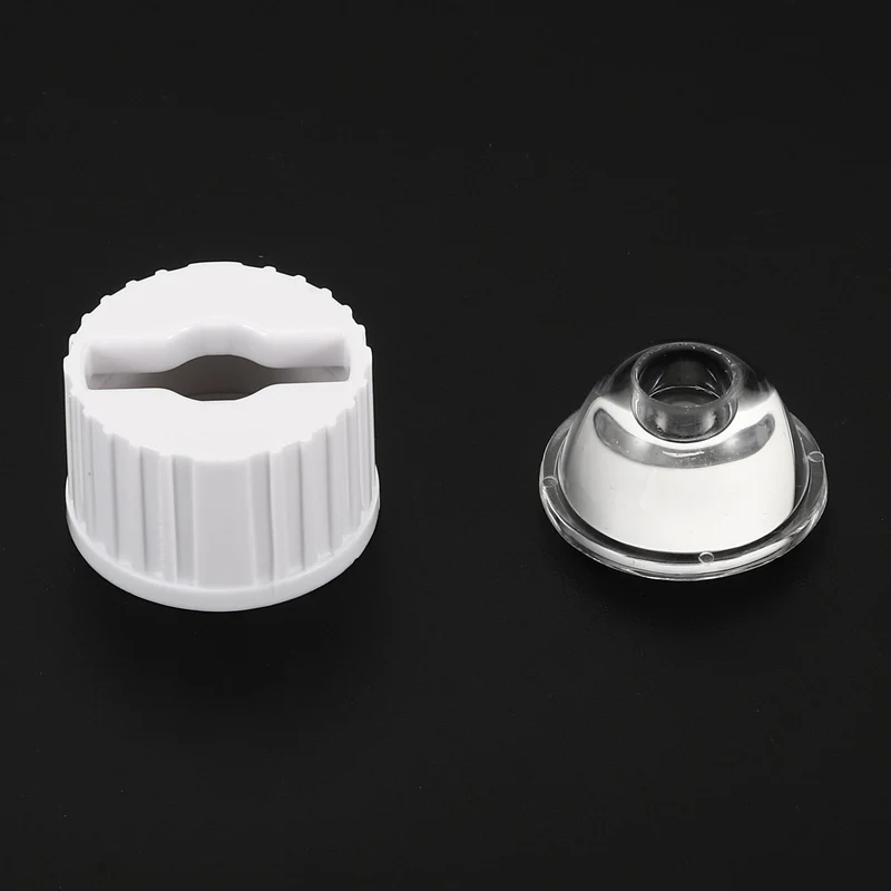 20mm LED Lens 90 Degree with Plastic Holder, 8 Set Acrylic Optical Lenses for 1W 3W High Power LED Light, White/Transparent