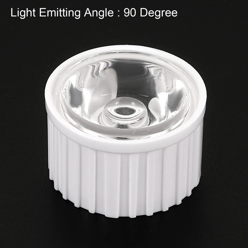 20mm LED Lens 90 Degree with Plastic Holder, 8 Set Acrylic Optical Lenses for 1W 3W High Power LED Light, White/Transparent