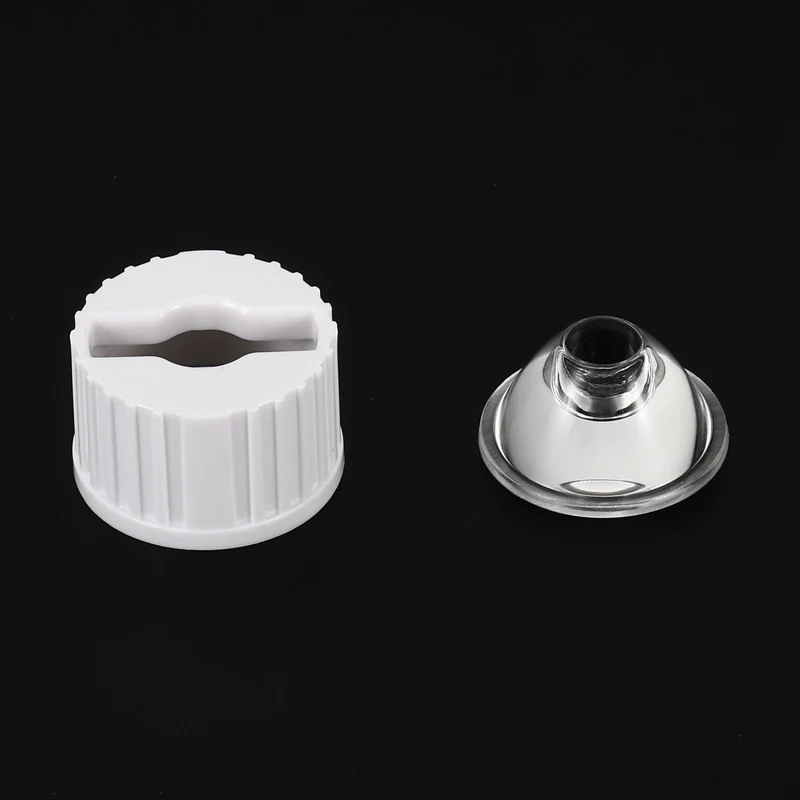 20mm LED Lens 25 Degree with Plastic Holder, 8 Set Acrylic Optical Lenses for 1W 3W High Power LED Light, White/Transparent