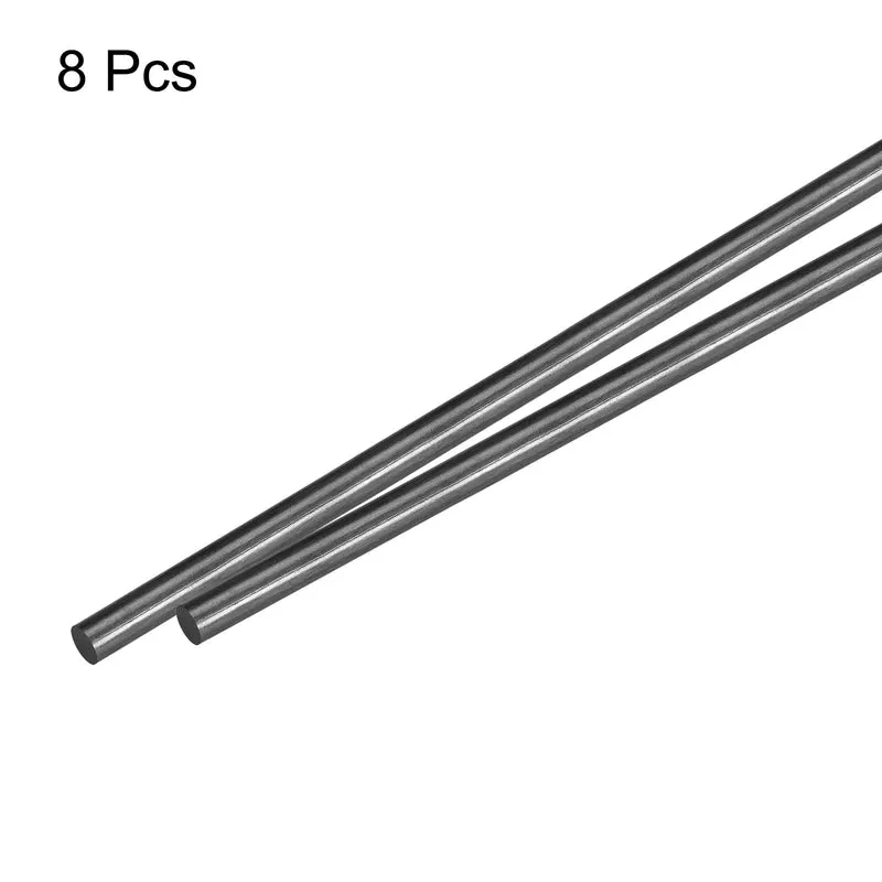 8 Pcs Carbon Fiber Rod, 4mm x 400mm for RC Plane DIY Tool Wing Tube Quadcopter Arm