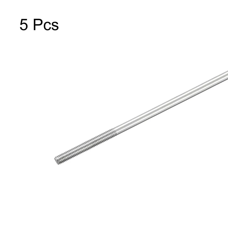 304 Stainless Steel Push Rod Double End Threaded Rod M4x200mm, 5pcs