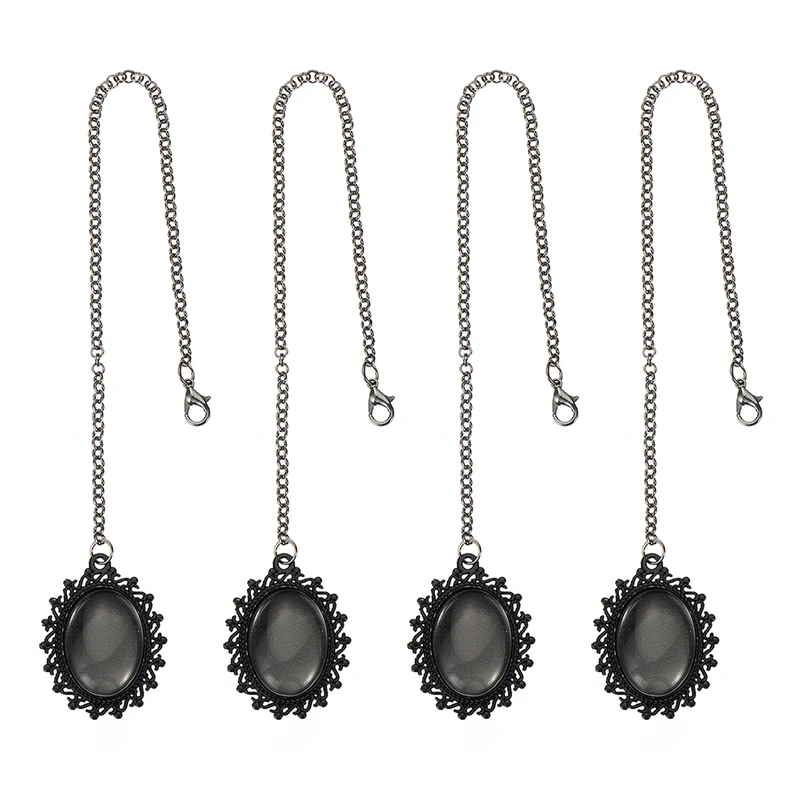 Graduation Cap Photo Charm, 4 Pcs Tassel Picture Charm Memorial Tassel Gift for Graduation Cap, Gown, DIY, Ceremony, Decor, Black