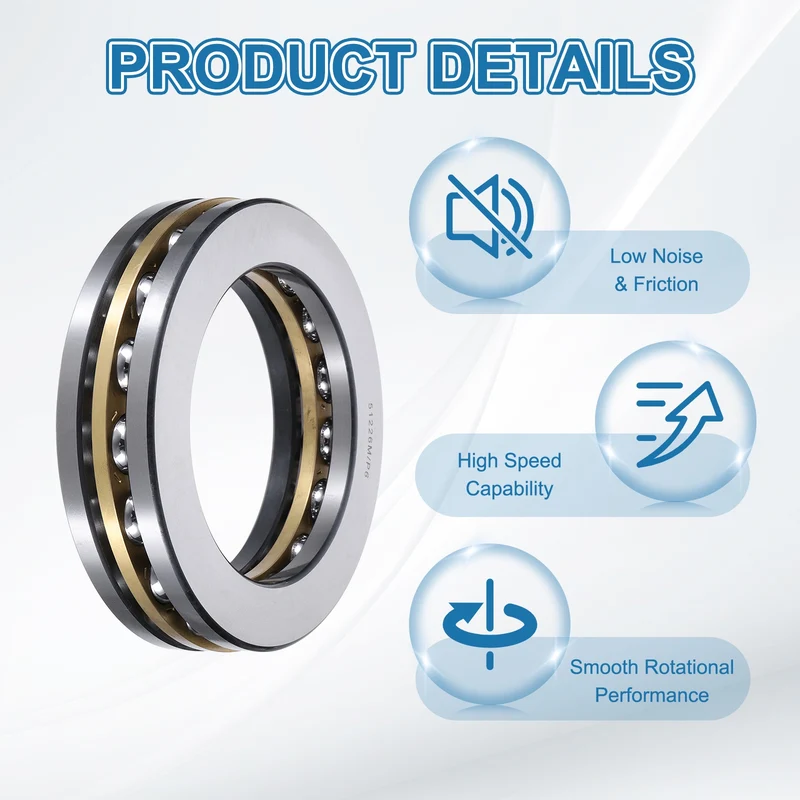 51226M Thrust Ball Bearing, Flat Axial Ball Bearings 130 x 190 x 45mm ABEC3