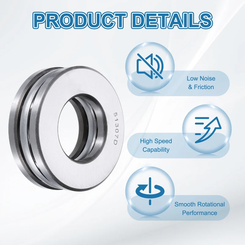 51307D Thrust Ball Bearing, Axial Ball Bearing 36x68x24mm
