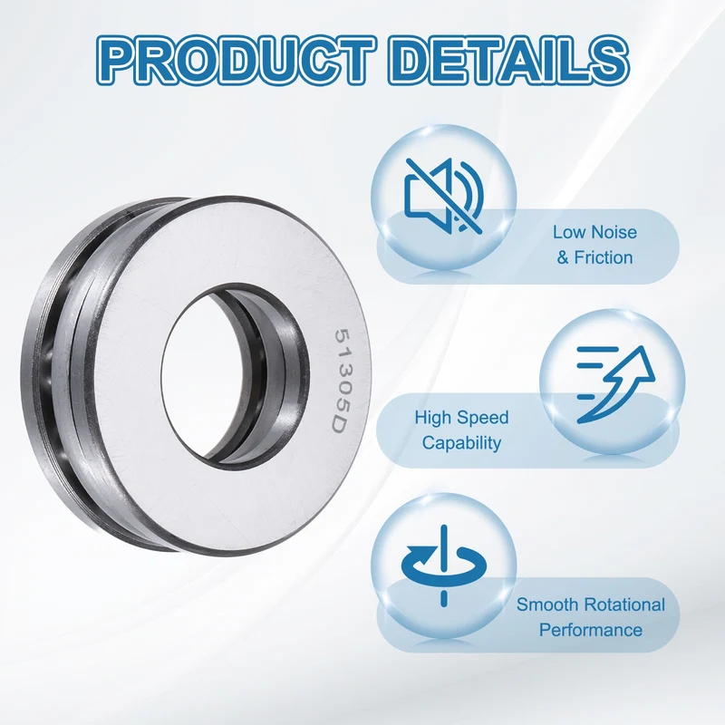 51305D Thrust Ball Bearing, Axial Ball Bearing 25x52x18mm