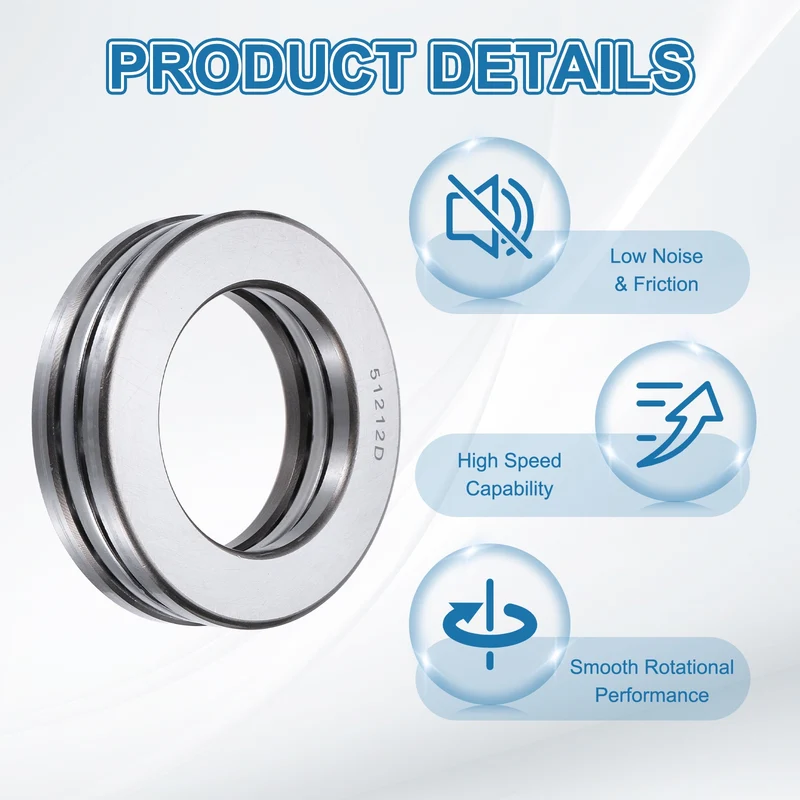 51212D Thrust Ball Bearing, Axial Ball Bearing 59.5x95x26mm