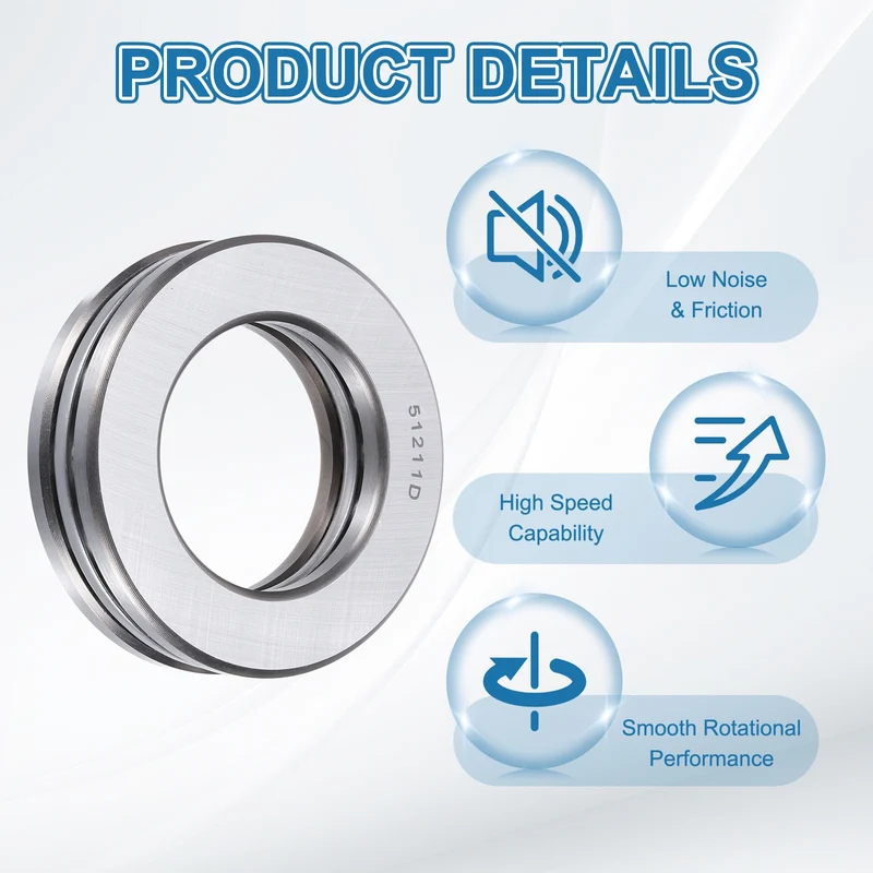 51211D Thrust Ball Bearing, Axial Ball Bearing 56x90x25mm