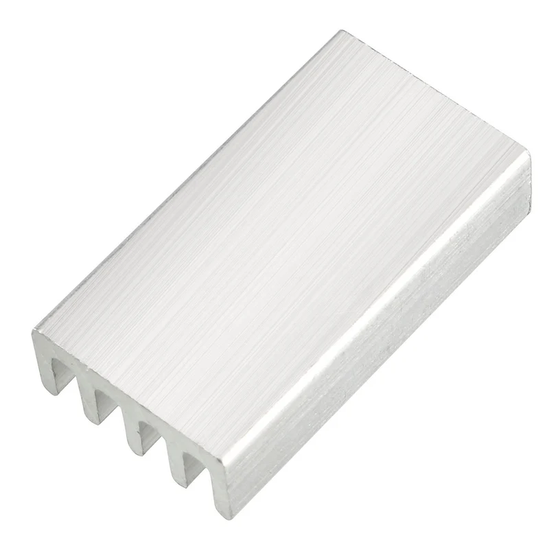 Aluminum Heatsink Cooler Circuit Board Cooling Fin Silver Tone 20mmx11mmx5mm 10Pcs for Led Semiconductor Integrated Circuit Device