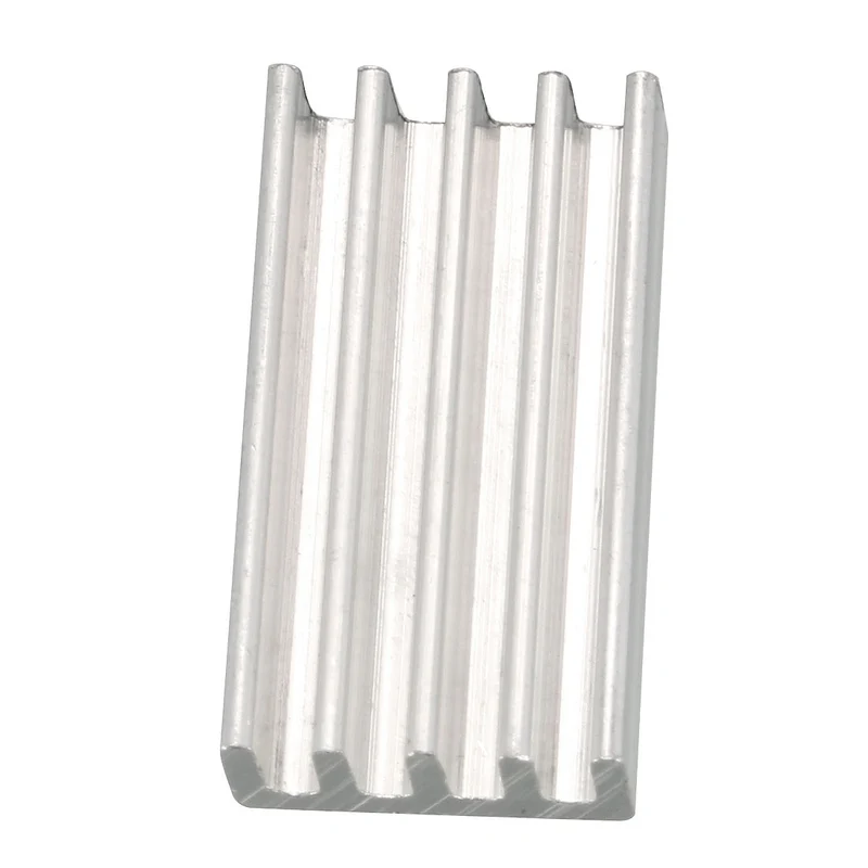 Aluminum Heatsink Cooler Circuit Board Cooling Fin Silver Tone 20mmx11mmx5mm 10Pcs for Led Semiconductor Integrated Circuit Device