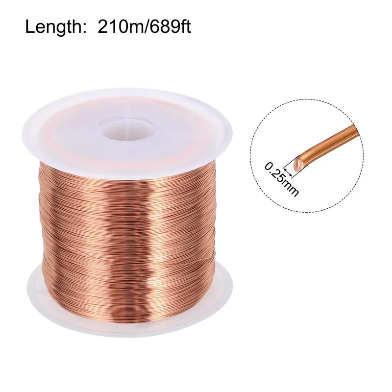 0.25mm Magnet Wire 689ft Enameled Copper Wire Enameled Magnet Winding Wire 100g