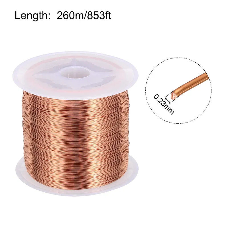 0.23mm Magnet Wire 853ft Enameled Copper Wire Enameled Magnet Winding Wire 100g