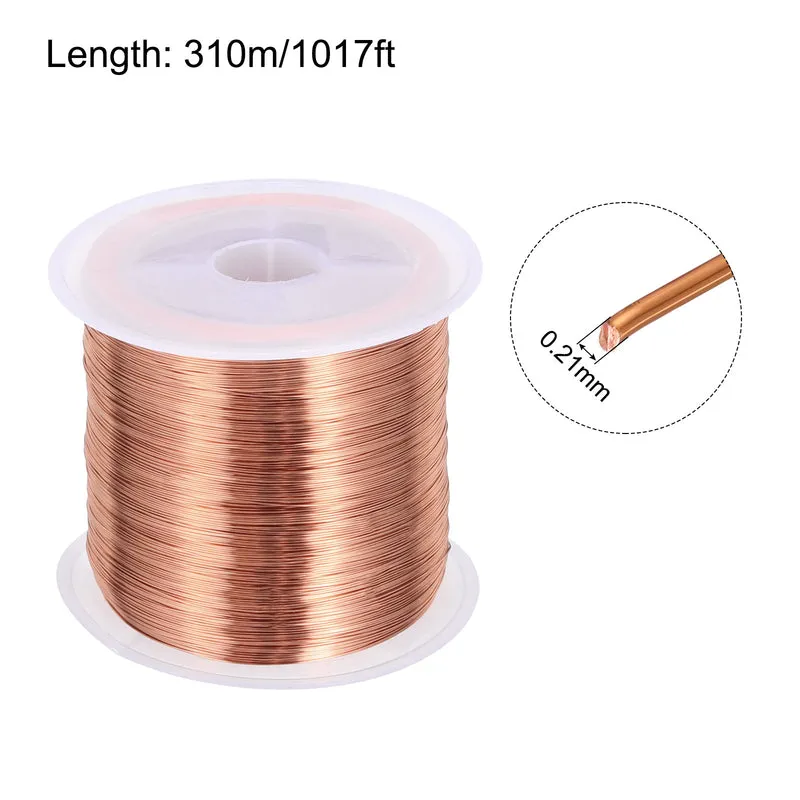 0.21mm Magnet Wire 1017ft Enameled Copper Wire Enameled Magnet Winding Wire 100g
