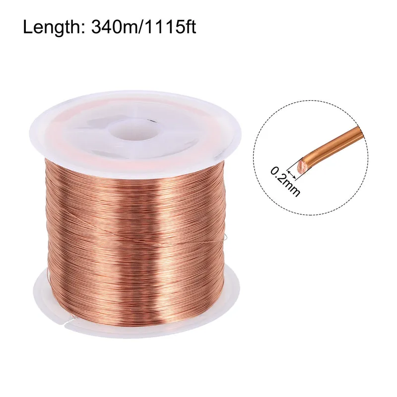 0.2mm Magnet Wire 1115ft Enameled Copper Wire Enameled Magnet Winding Wire 100g