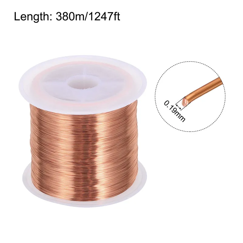 0.19mm Magnet Wire 1247ft Enameled Copper Wire Enameled Magnet Winding Wire 100g