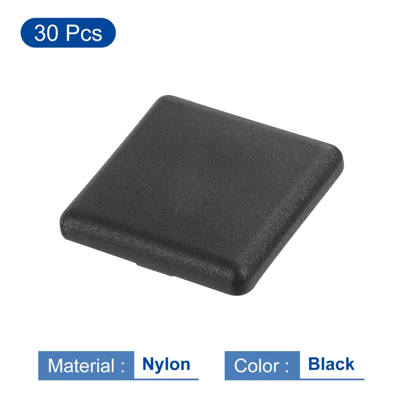30Pcs Extruded End Cap Nylon 30x30mm 3030 Series European Black