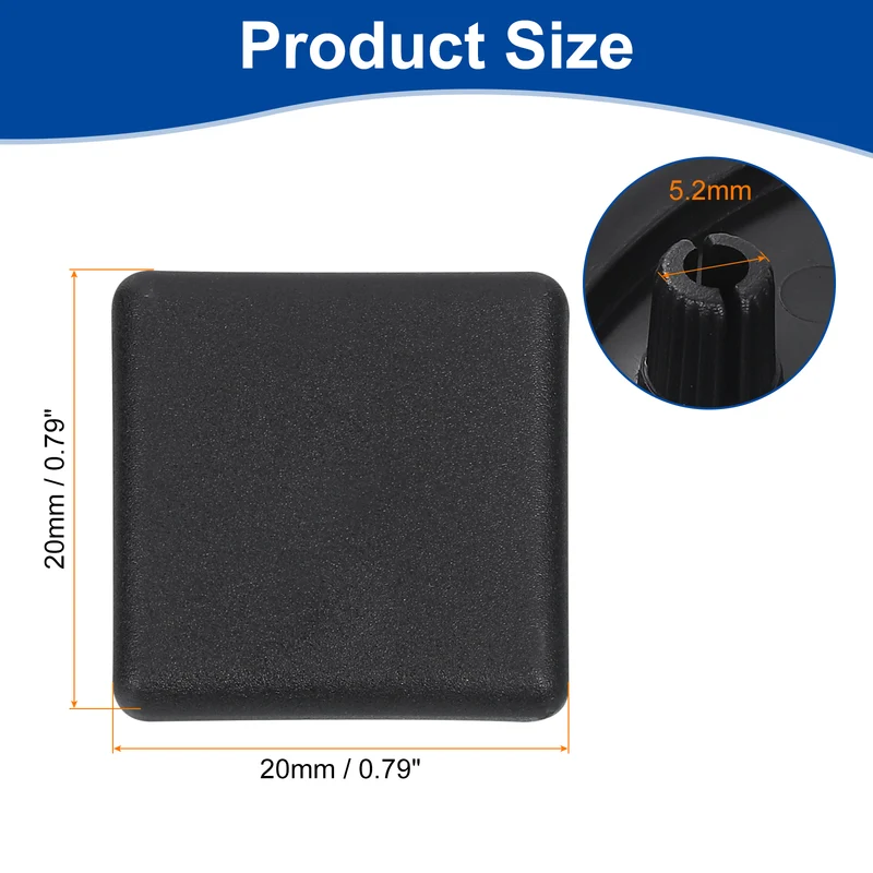 30Pcs Extruded End Cap Nylon 20x20mm 2020 Series European Black