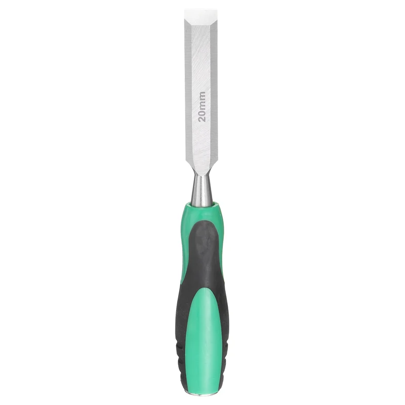13/16" Steel Wood Chisel Beveled Edge Blade Flat Chisel with Handle Green