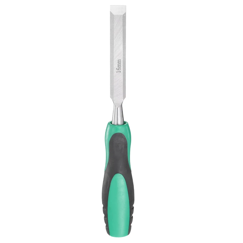 5/8" Steel Wood Chisel Beveled Edge Blade Flat Chisel with Handle Green