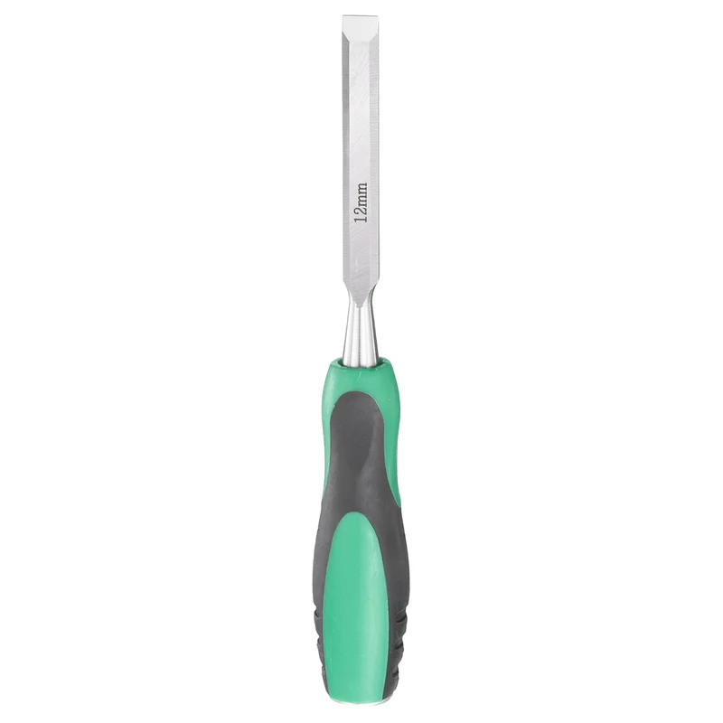 1/2" Steel Wood Chisel Beveled Edge Blade Flat Chisel with Handle Green