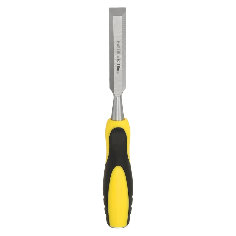 11/16" Steel Wood Chisel Blade Wood Working Flat Chisel with Handle Yellow