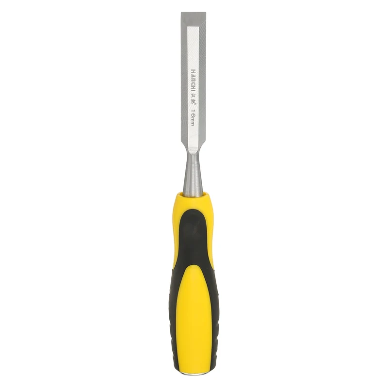 5/8" Steel Wood Chisel Blade Wood Working Flat Chisel with Handle Yellow