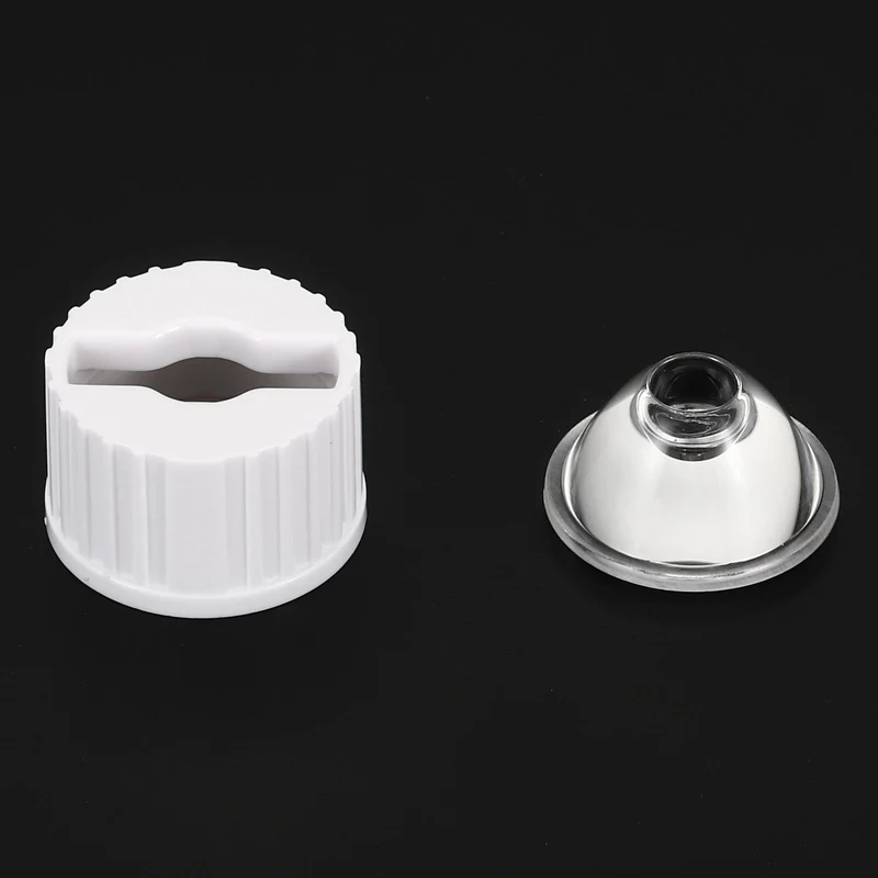 20mm LED Lens 20 Degree with Plastic Holder, 8 Set Acrylic Optical Lenses for 1W 3W High Power LED Light, White/Transparent