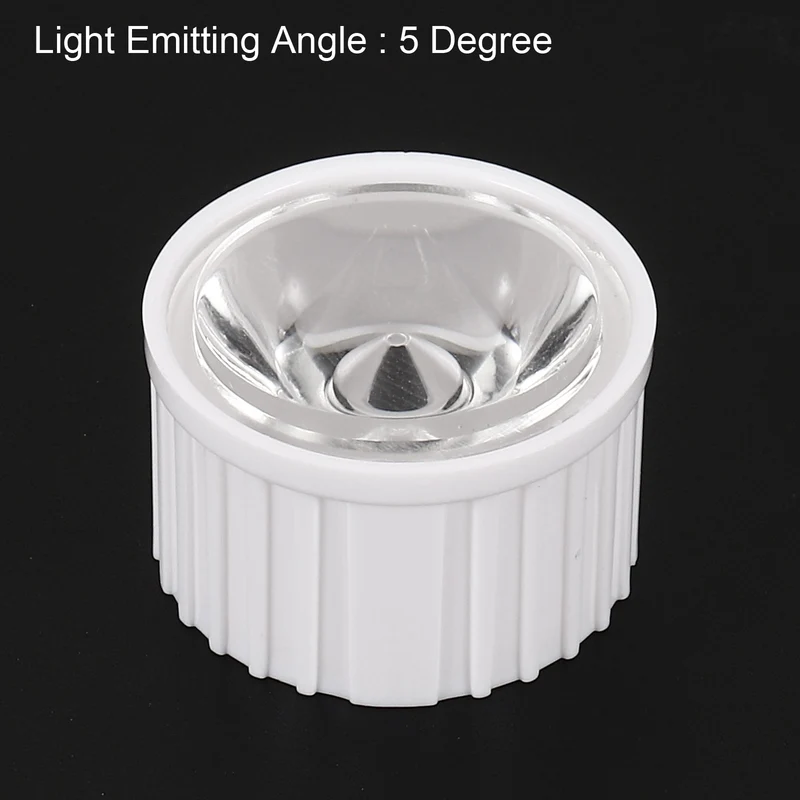20mm LED Lens 5 Degree with Plastic Holder, 8 Set Acrylic Optical Lenses for 1W 3W High Power LED Light, White/Transparent
