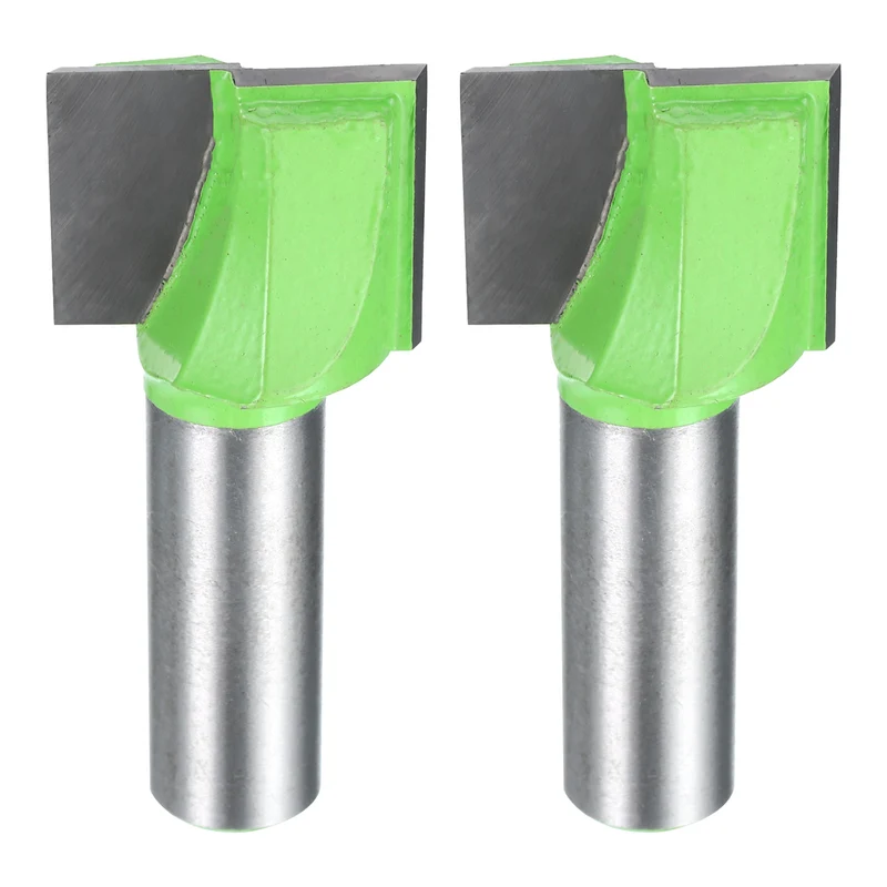 2pcs Bottom Cleaning Router Bits 1/2" Shank 1-1/32" x 25/32" Cut Carbide Tipped
