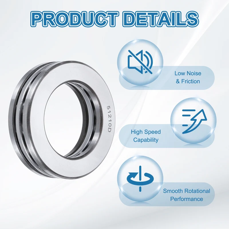 51210D Thrust Ball Bearing, Axial Ball Bearing 49.5x78x22mm